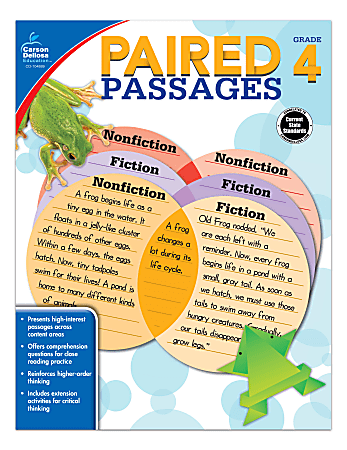 Carson-Dellosa™ Paired Passages Workbook, Grade 4