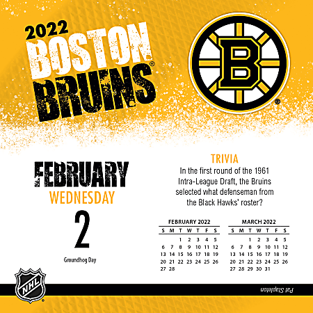 Bruins Schedule 2022 Lang Daily Calendar Boston Bruins 2022 - Office Depot