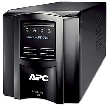 APC by Schneider Electric Smart-UPS 750 VA Tower UPS - Tower - 4 Hour Recharge - 100 V AC Input - 100 V AC Output - SMT750J
