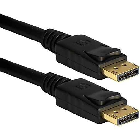 QVS DisplayPort Digital A/V Cable With Latches, 6'