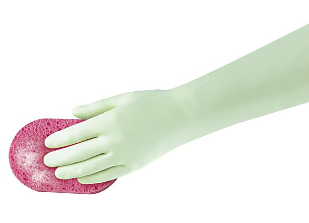 Medline Aloetouch Latex Household Gloves, Small, Green, Pack Of 144