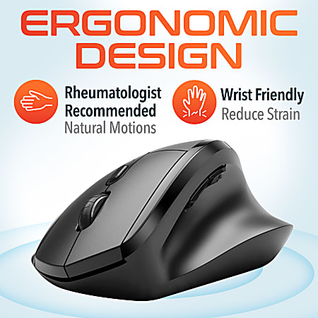 Delton S30 Wireless Ergonomic Computer Mouse Black - Office Depot