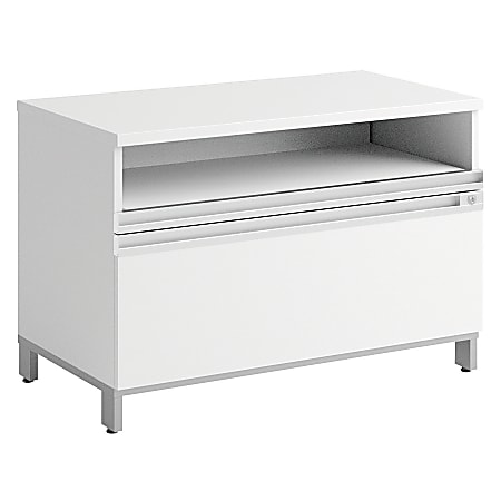 BBF Momentum Piler/Filer Cabinet, 2 Drawers, 29 7/10"H x 35 7/10"W x 19 1/2"D, White, Standard Delivery Service