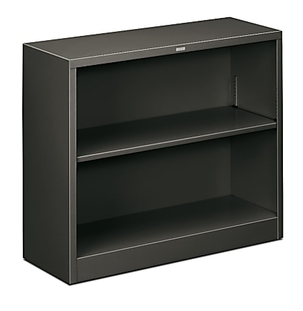 HON® Brigade® Steel Modular Shelving Bookcase, 2 Shelves, 29"H x 34-1/2"W x 12-5/8"D, Charcoal