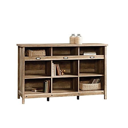 Sauder Adept 37 H Storage 9 Shelf Bookcase Credenza Craftsman Oak