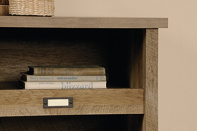Sauder Adept 37 H Storage 9 Shelf Bookcase Credenza Craftsman Oak