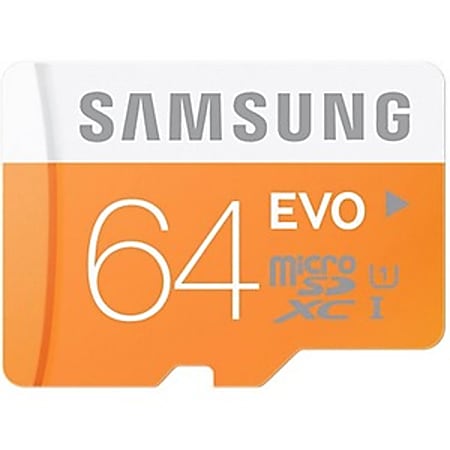Samsung EVO 64 GB Class 10 microSDXC - 10 Year Warranty