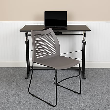 Flash Furniture HERCULES Series Stack Chairs, Gray, Set