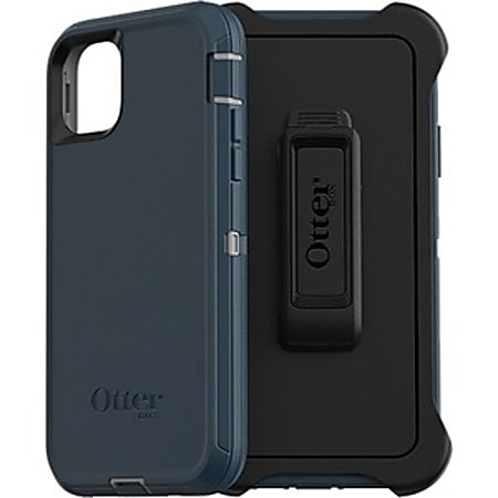 OtterBox Defender Carrying Case (Holster) Apple iPhone 11 Pro Max Smartphone - Gone Fishin Blue - Polycarbonate Shell, Synthetic Rubber Cover, Polycarbonate Holster - Belt Clip