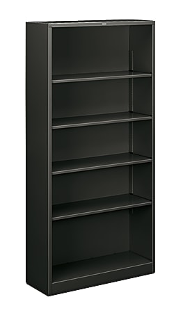 HON® Brigade® Steel Modular Shelving Bookcase, 5 Shelves, 71"H x 34-1/2"W x 12-5/8"D, Charcoal