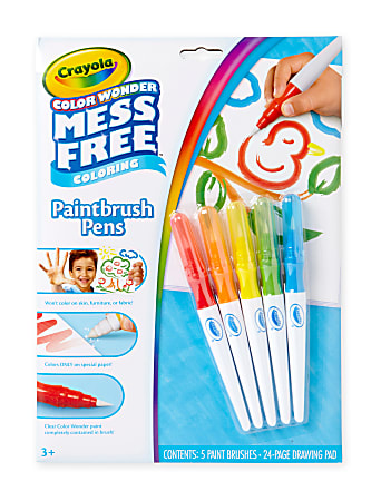 Crayola Color Wonder Paintbrush Pen Set Assorted Colors Set Of 29 Pieces -  Office Depot