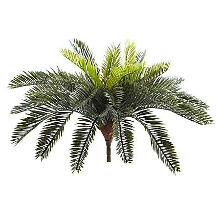 Nearly Natural 13" Artificial Cycas Plants, Green, Set