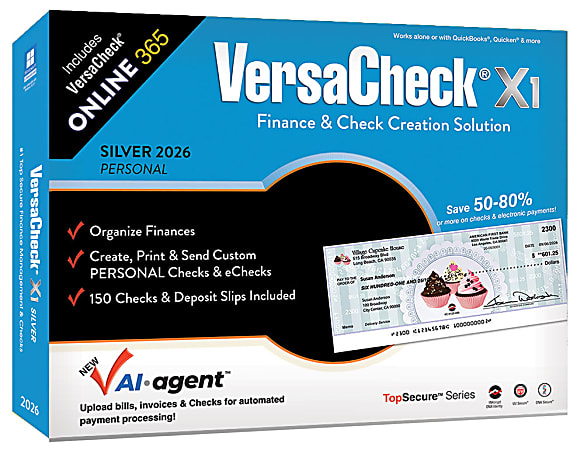 VersaCheck X1 Silver 2026 + VersaCheck ONLINE Silver Bundle, 1-Year Subscription, PC, Download