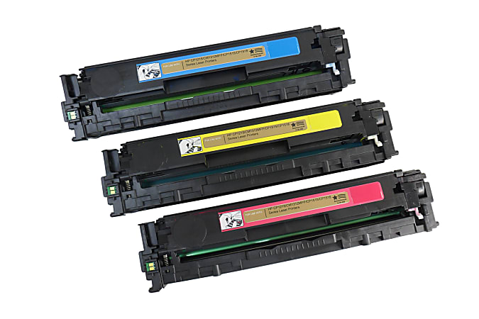 IPW Preserve Remanufactured Cyan, Magenta, Yellow Toner Cartridge Replacement For HP 125A, CE259A, Pack Of 3, 54T-59A-ODP
