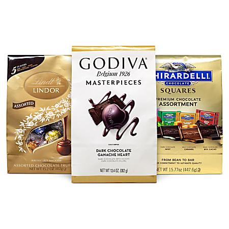 Lindor, Godiva And Ghiradelli® Premium Chocolate Variety Pack