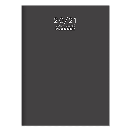 TF Publishing Medium Academic Monthly Planner, 7-1/2” x 10-1/4”, Charcoal, July 2020 To June 2021