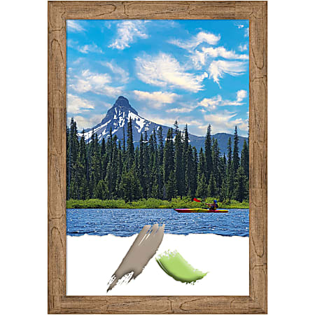 Amanti Art Owl Brown Wood Picture Frame, 24"