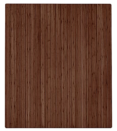 Anji Mountain Roll-Up Chair Mat, Rectangular, 42" x 48", Walnut
