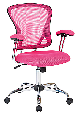 Office Star™ Avenue Six Juliana Mesh Task Chair, Pink/Silver