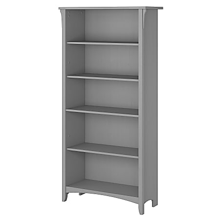 Bush Business Furniture Salinas 63"H 5-Shelf Bookcase, Cape Cod Gray, Standard Delivery