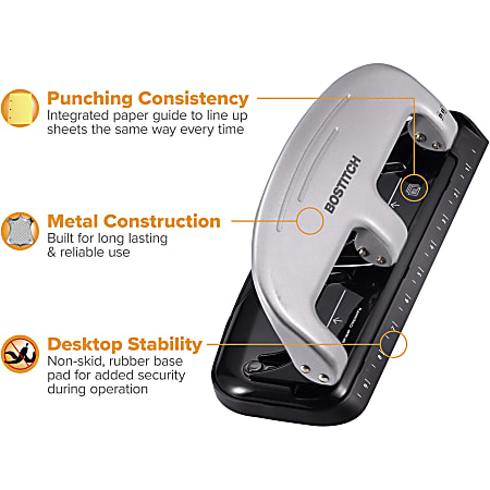 Stanley-Bostitch Heavy Duty Paper Three-Hole Punch - LD Products