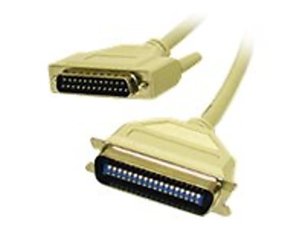 C2G 50ft IEEE-1284 DB25 Male to Centronics 36 Male Parallel Printer Cable - DB-25 Male - Centronics Male - 50ft - Beige