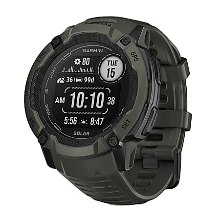 Garmin® Instinct 2X Solar Smart Watch, Moss