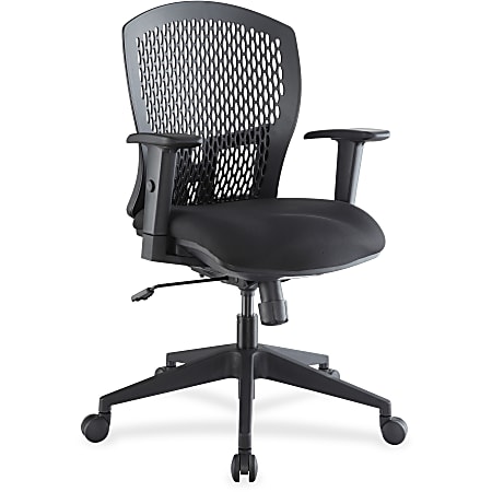 Lorell® Plastic Back Flex Chair, Black