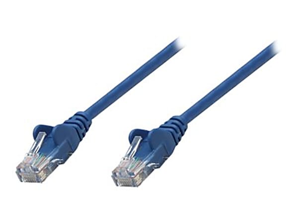 Intellinet Network Patch Cable, Cat5e, 7.5m, Blue, CCA, U/UTP, PVC, RJ45, Gold Plated Contacts, Snagless, Booted, Lifetime Warranty, Polybag - Network cable - RJ-45 (M) to RJ-45 (M) - 25 ft - UTP - CAT 5e - booted - blue