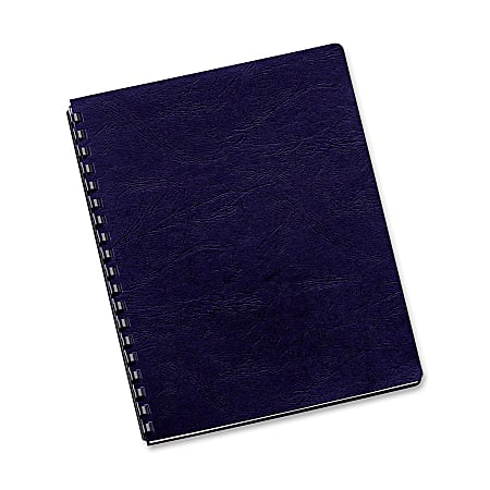 Fellowes® Expressions™ Classic Grain Texture Presentation Covers for Binding Systems, Navy, 11.25 x 8.75, Unpunched, 200/Pack