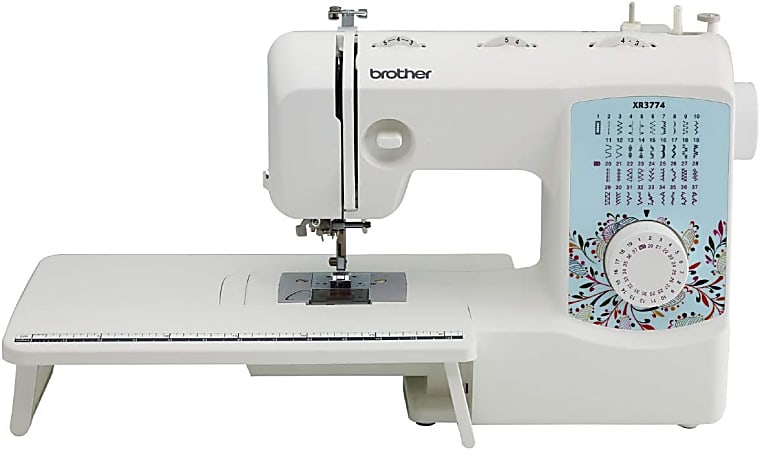 Brother XR3774 37-Stitch Sewing and Quilting Machine With Wide Table, White