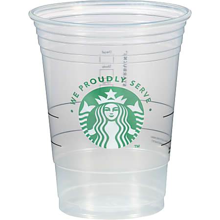 Starbucks Branded Cups 1000 Carton Clear Green Polypropylene