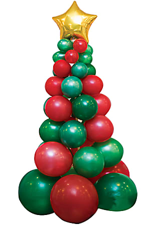 Amscan 110821 Christmas Latex Balloon Tree Adapter Kit, Multicolor