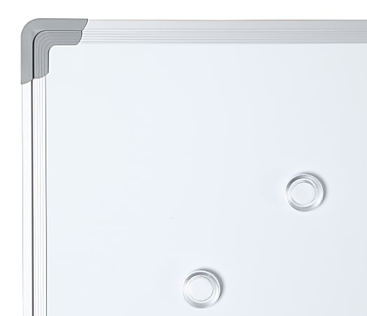 MasterVision Super Value Mobile Floor Easel Glass White - Office Depot
