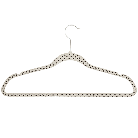 Honey-Can-Do Velvet Touch Suit Hangers, 9 1/2"H x 1/4"W x 17 3/4"D, Gray/Black, Pack Of 20