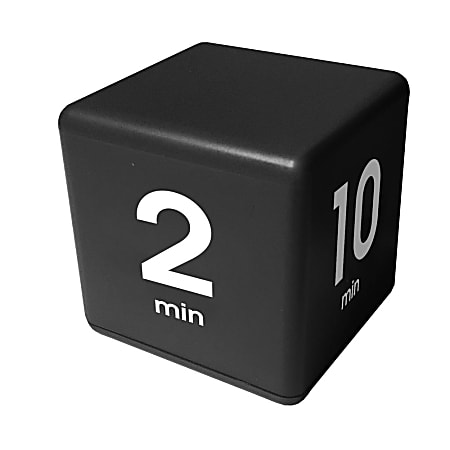 Teledex TimeCube Timer, 2-45 Minutes, Black