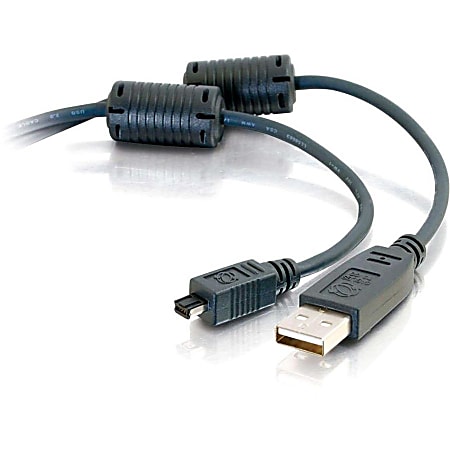 C2G 2m Ultima USB 2.0 A to Mini-B Cable for select Minolta, Samsung and Toshiba Cameras (HIROSE KEY) (6.6ft) - 12342