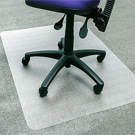 Floortex Advantagemat® Plus APET Rectangular for Low/Standard Pile Carpets - 45" x 53" - Chair - 53" Length x 45" Width x 0.087" Depth x 0.375" Thickness - Rectangular - Amorphous Polyethylene Terephthalate (APET) - Clear - 1Each - TAA Compliant