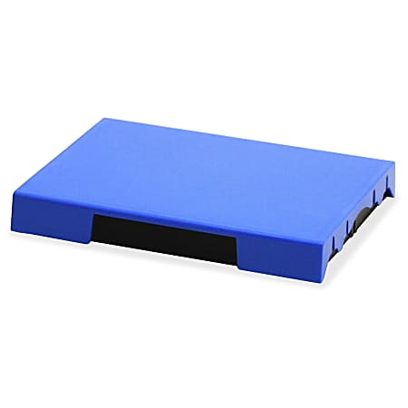U.S. Stamp & Sign Trodat 4727 Dater Replacement Pad - 1 Each - 1.6" Width x 2.5" Length - Blue Ink - Plastic