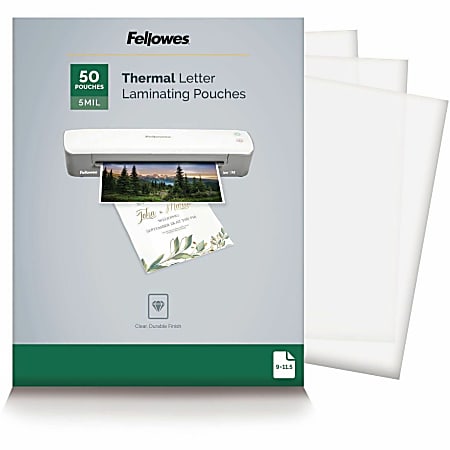 Fellowes® Thermal Laminating Pouches, 8-1/2" x 11", Pack Of 50