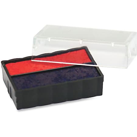 Trodat E4850L Replacement Ink Pad - 1 Each - Blue, Red Ink - Blue - Plastic