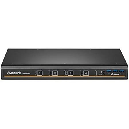 Vertiv Avocent Commercial MultiViewer KVM Switch | 4 port | Dual AC Power - Commercial Desktop KVM Switches | Commercial KVM Switch | Dual Head | Secure Keyboard | 4 to 8 Port | 3-Year Full Coverage Factory Warranty - Optional Extended Warranty Available