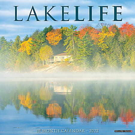 Willow Creek Press Scenic Monthly Wall Calendar, 12" x 12", Lake Life, January To December 2022