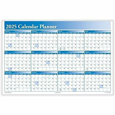 ComplyRight 2026 Calendar Planner 36 x 24 Blue - Office Depot