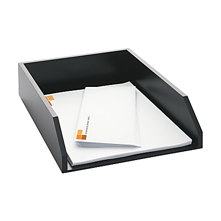 Realspace® Black Wood Letter Tray
