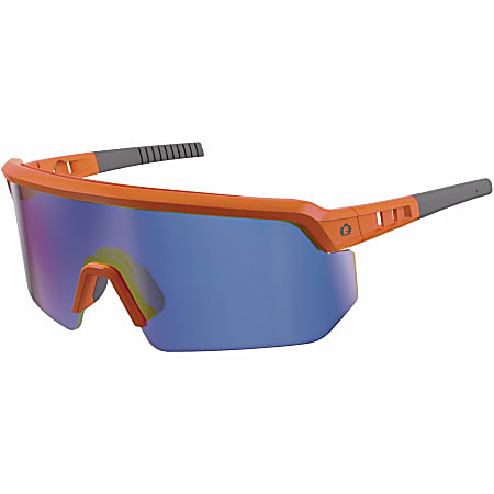 Ergodyne Safety Glasses, Blue/Orange
