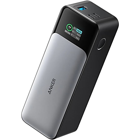 Anker 737 - Power bank - GaN technology - 24000 mAh - Anker PowerIQ 4.0, Power Delivery 3.1 - 3 output connectors (USB, 2 x USB-C) - black