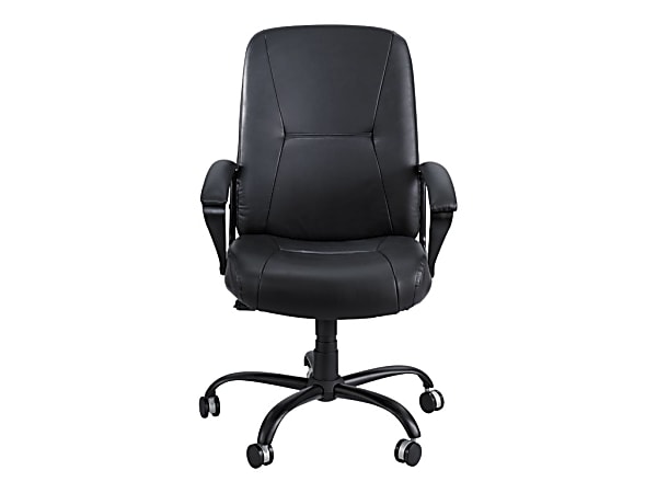 Safco® Serenity Big & Tall Ergonomic Bonded Leather Chair, Black