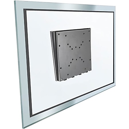 Atdec Fixed angle mount. Max load: 110 lbs. VESA up to 200x200 - TELEHOOK range ultra slim single display wall mount. Supports displays weighing up to 110lbs with a VESA mounting hole pattern of 50x50mm, 75x75mm, 100x100mm, 120x180mm, 200x100mm