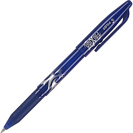 Pilot® FriXion® Ball Erasable Gel Pens, Pack Of 12, Fine Point, 0.7 mm, Blue Barrel, Blue Ink